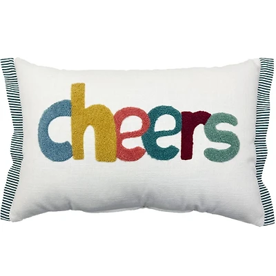 Holiday Time "Cheers" Decorative Throw Pillow