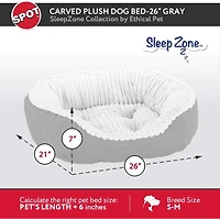 Sleep Zone Lit pour Chien en Peluche Sculpté