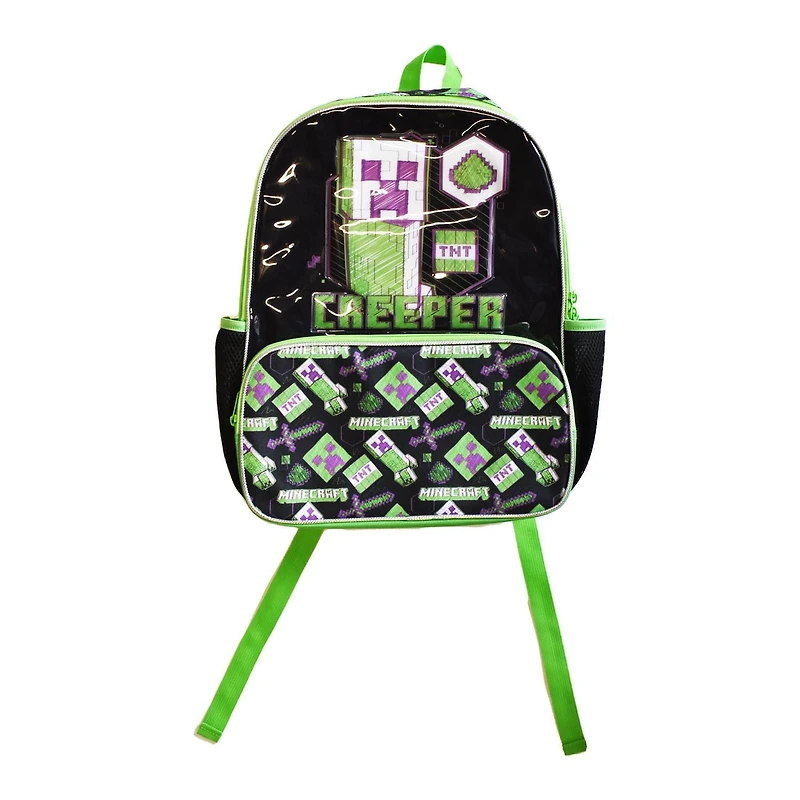 Boys Minecraft Creeper Sketch Backpack