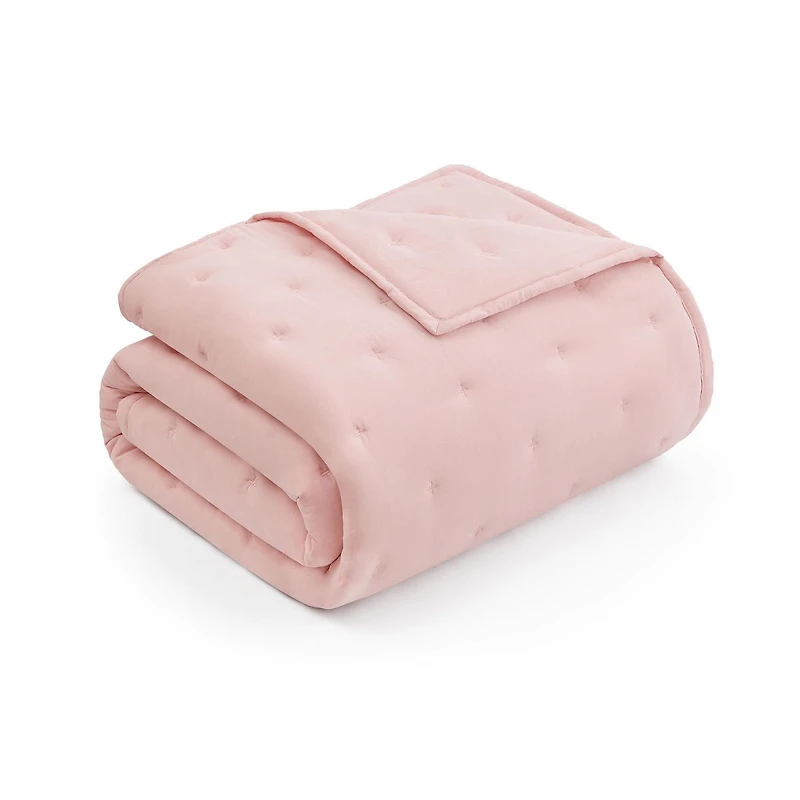 Mainstays 3-Piece Comforter Set, Pink Blush, Double Queen