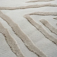 Tapis d'interieur exterieur abstrait Rug Branch Alfombra, beige creme, moderne - Salon, chambre, salle à manger et cuisine