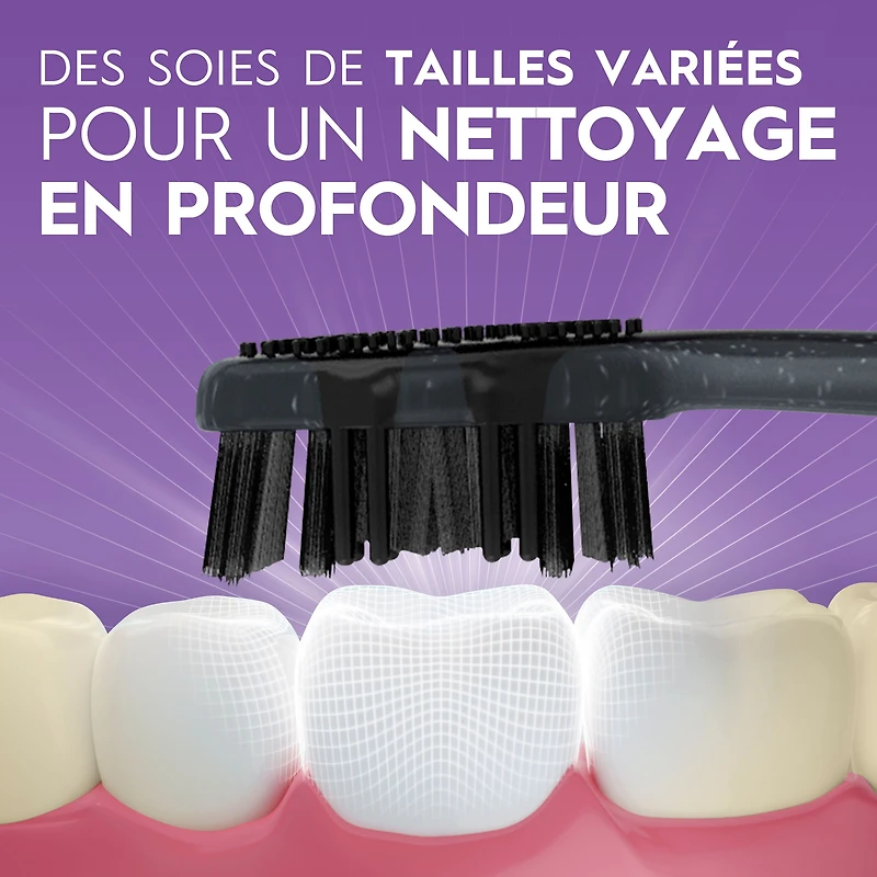 Brosses à dents au charbon Oral-B Thérapie blanchissante, souple 2 unités