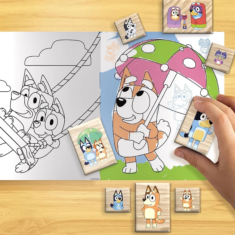 Bluey Wooden Stamp Set