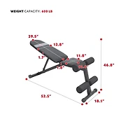 Sunny Health & Fitness Banc de Musculation Incliné / Décliné Réglable - SF-BH620038