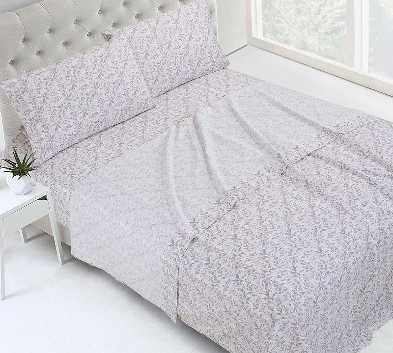 4 Piece High Quality Printed Microfibre Sheet Set