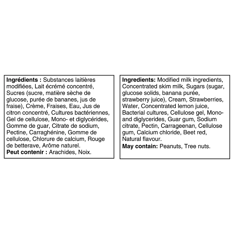 IÖGO Nano Frozen Yogurt Pops, Strawberry Banana, Real Fruit, 45 Calories Per Pop, 8 x 50 ml