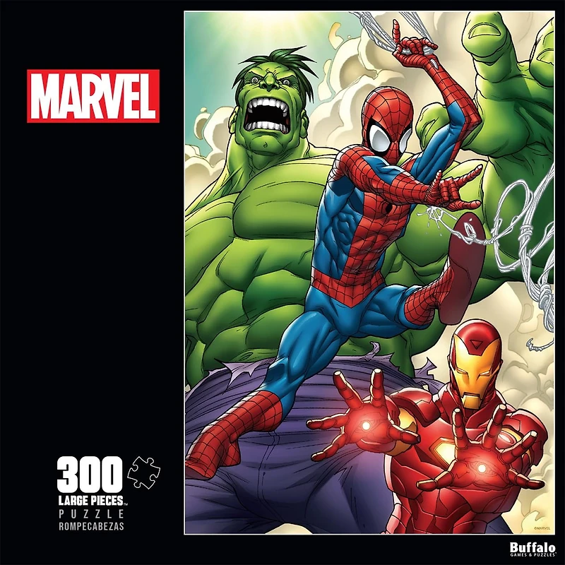 Buffalo Games Marvel - Marvel Adventures Super Heroes 300-Piece Interlocking Jigsaw Puzzle for Adults Ages 14 and Older