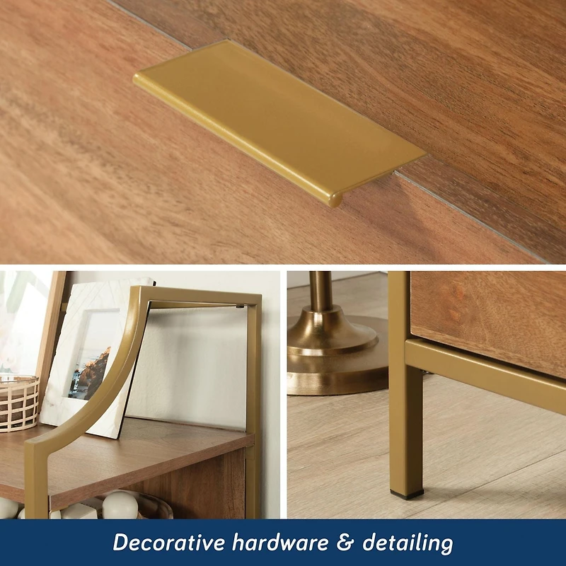 Sauder La Collection International Lux Commode en Finition Sindoori Mango