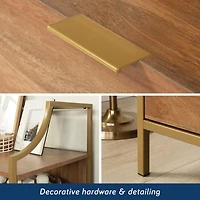 Sauder La Collection International Lux Commode en Finition Sindoori Mango