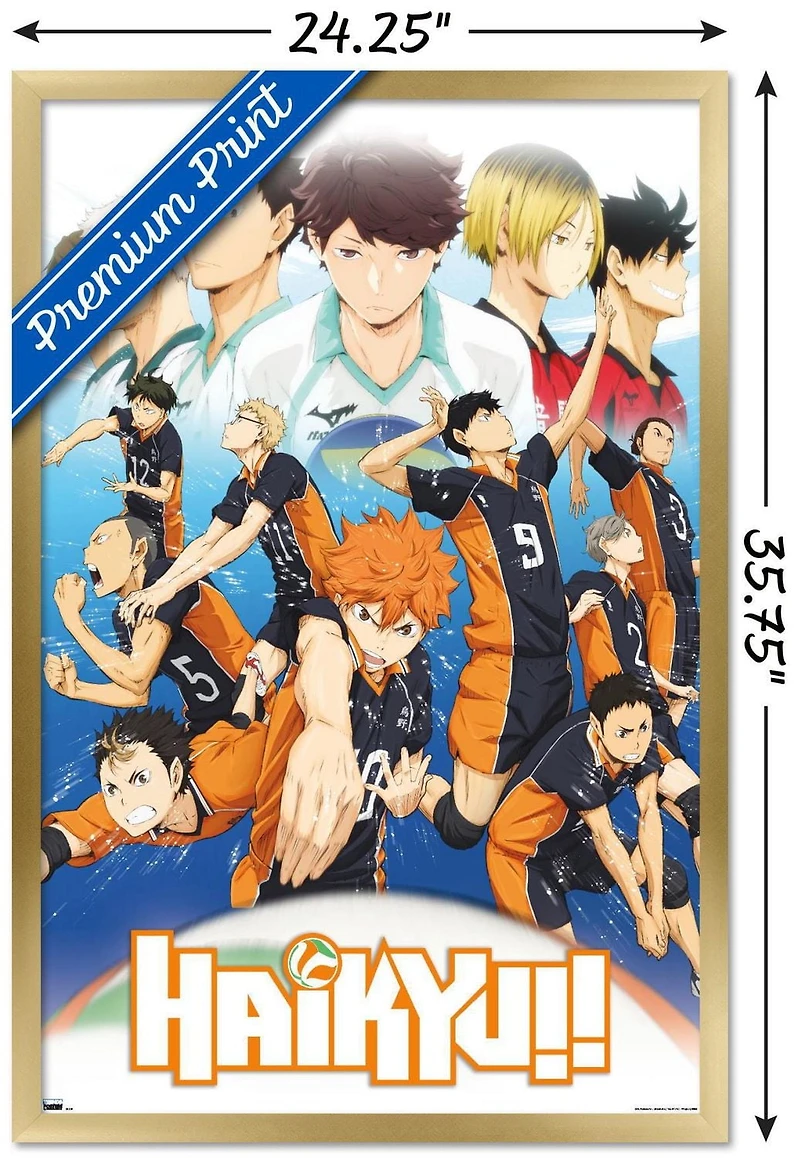 Haikyu!! - Key Art 2 Wall Poster, 22.375" x 34" Framed