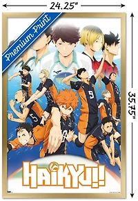 Haikyu!! - Key Art 2 Wall Poster, 22.375" x 34" Framed