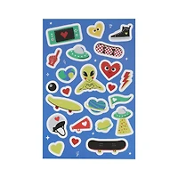 Autocollant bleu, papier, 3 ans et plus, multicolore