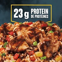 Poulet Fumé À La Jamaïcaine Sur Riz Avec Ananas Surgelé, Boîte Poulet Fumé À La Jamaïcaine Sur Riz Avec Ananas Surgelé, Boîte