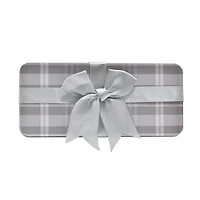 HOLIDAY TIME BOW SQUARE TIN SMALL
