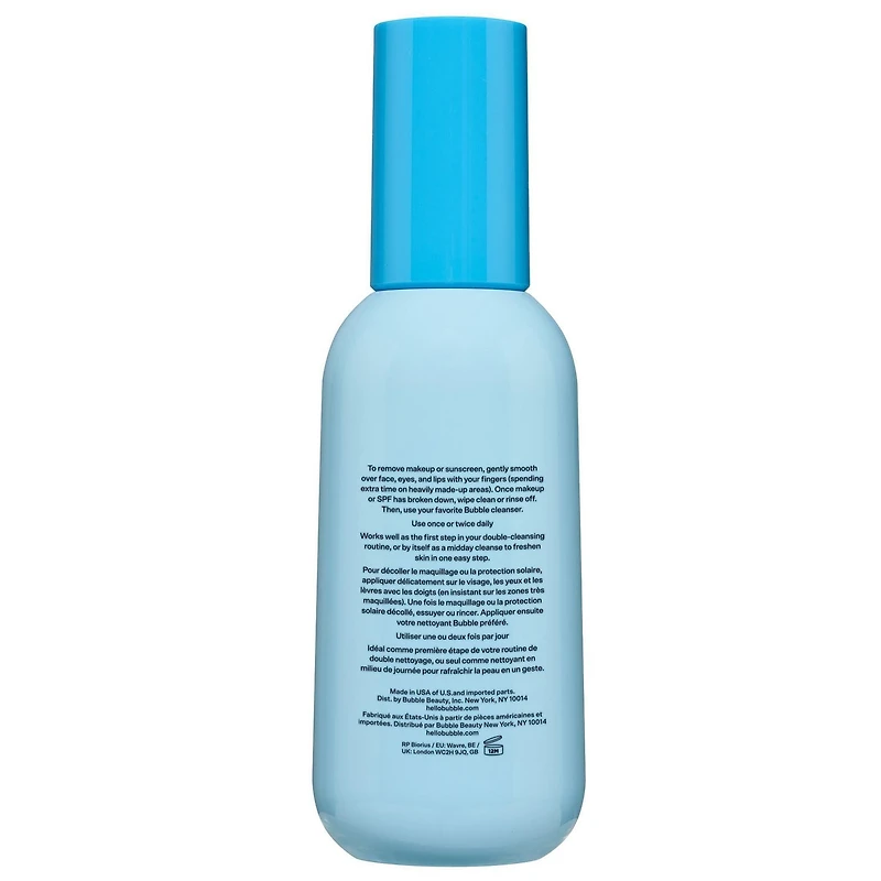 Bubble Skincare Magic Melt Lait Micellaire, 120ml, Nettoyant facial démaquillant Bubble Magiv Melt Lait Micellaire