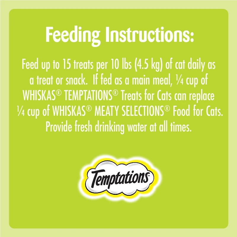 Temptations Natural Free Range Chicken Flavour Soft & Crunchy Adult Cat Treats, 160g