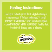 Temptations Natural Free Range Chicken Flavour Soft & Crunchy Adult Cat Treats, 160g