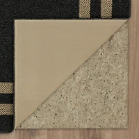 Mohawk Home Hall Border Near Black/Tan Tufted Polyester Area Rug