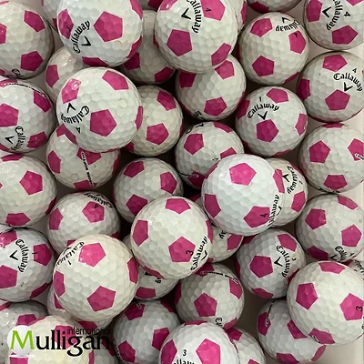Mulligan - 75 Callaway Chrome Soft Truvis AAA Recycled Used Golf Balls, Pink