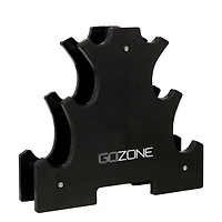 Jeu d’haltères avec revêtement néoprène de 32 lb GoZone – Multicolore Avec plateau de rangement