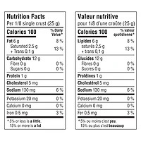Pillsbury Pie Crusts, Refrigerated Pre-Made Dough, 400 g, 2 Pie Crusts, 400 g