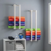 Porte-serviettes en bois Shelby, Blanc (Paquet de 2)