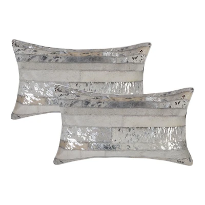 COUSSINS TORINO MADRID EN PEAU DE VACHE 12"X20" 2 PQT