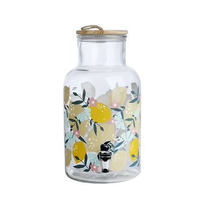 Hometrends Glass Lemon Dispenser,1.2 gallon, 1 piece, Glass Dispenser