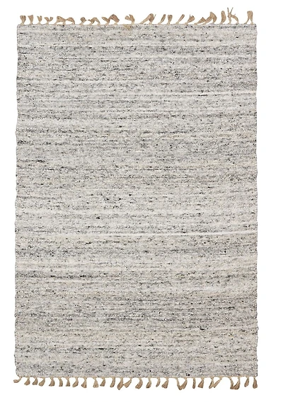 Tapis d'appoint Berbère Verginia naturel & noir de 1 pi 10 po x 2 pi 10 po