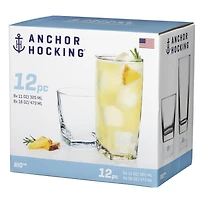 Anchor Hocking 12pc Rio Drinkware Set, 12pc Rio Drink Set