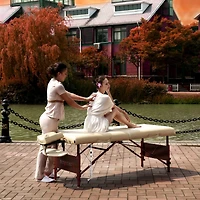 Ensemble de table de massage professionnel en mousse de 3 po d’épaisseur Del Ray Therma-Top de Master Massage, couleur sablée - 30 po