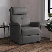 Fauteuil inclinable électrique rembourré Ashley de CorLiving pour adultes avec coussin de tête supplémentaire!
