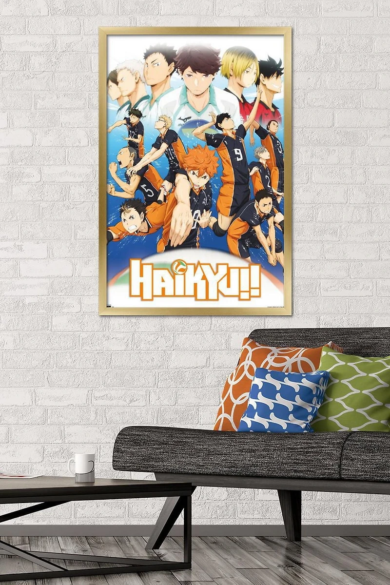 Haikyu!! - Key Art 2 Wall Poster, 22.375" x 34" Framed