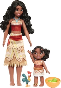 Jouets ​Moana 2 de Disney de Mattel, coffret Sœurs Moana et Simea comprenant 2 poupées, inspiré du film Âges 3+
