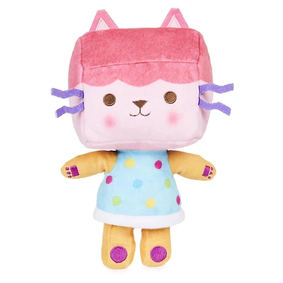 Gabby’s Dollhouse, Peluche Purr-ific Plush Baby Box Cat de 20,3 cm, jouets pour enfants à partir de 3 ans