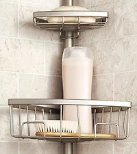 era Neil valet de douche sur poteau argent chaud 10,37 x 108 x 8,625 po,