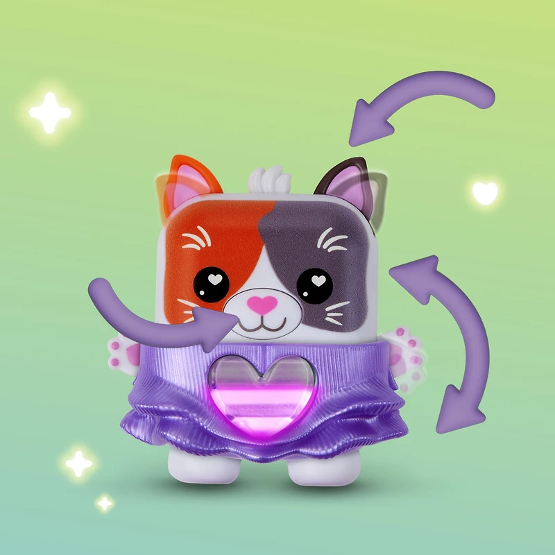 Hasbro Nano-mals Purrnelope la chatte tricolore, compagnon électronique