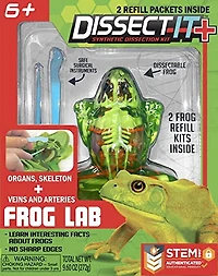 Dissect-It Simulated Synthetic Lab Dissection STEM Toy, Kids' Home Learning Science Project, Great for Young Scientists! - Frog Plus