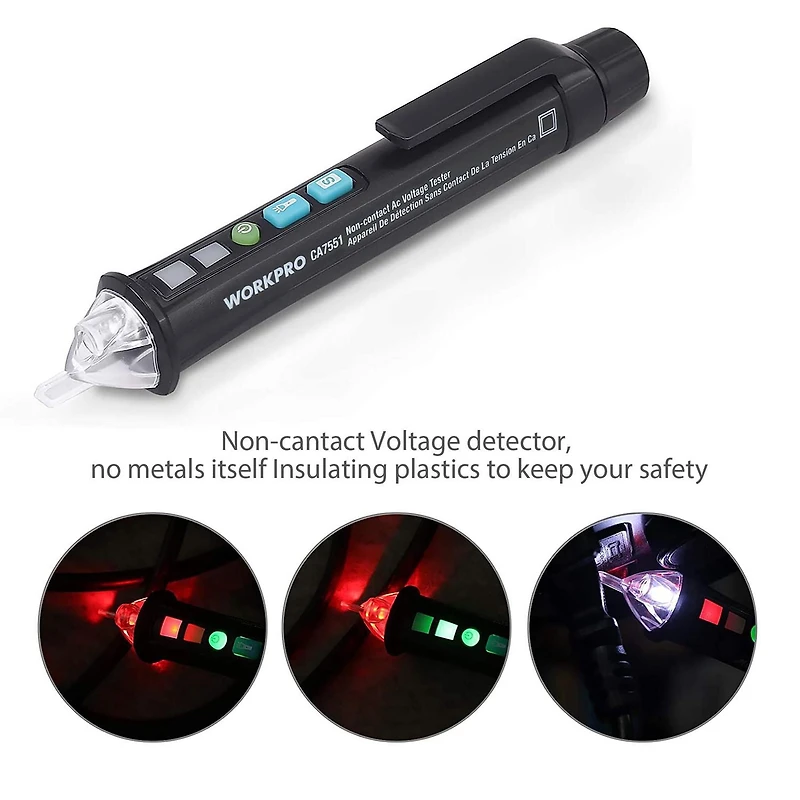 WorkPro Trousse de 5 appareils de vérification électrique Fixation électrique de base