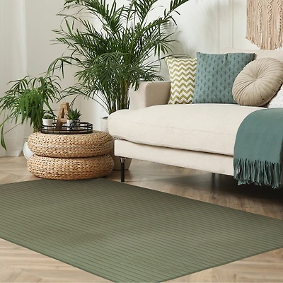Tapis d'intérieur vert Avenue B Canale 3'6"x5'5" Tapis