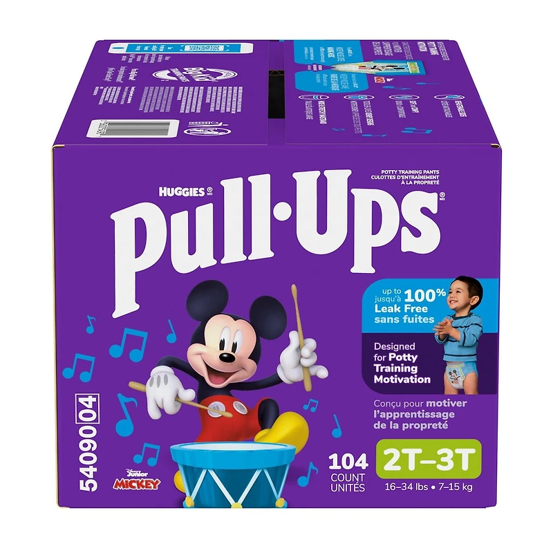 Pull-Ups Boys' Potty Training Pants, Economy Pack, Size: 2T - 6T, Size: 2T - 6T | 104-66 Count