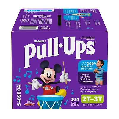 Pull-Ups Boys' Potty Training Pants, Economy Pack, Size: 2T - 6T, Size: 2T - 6T | 104-66 Count