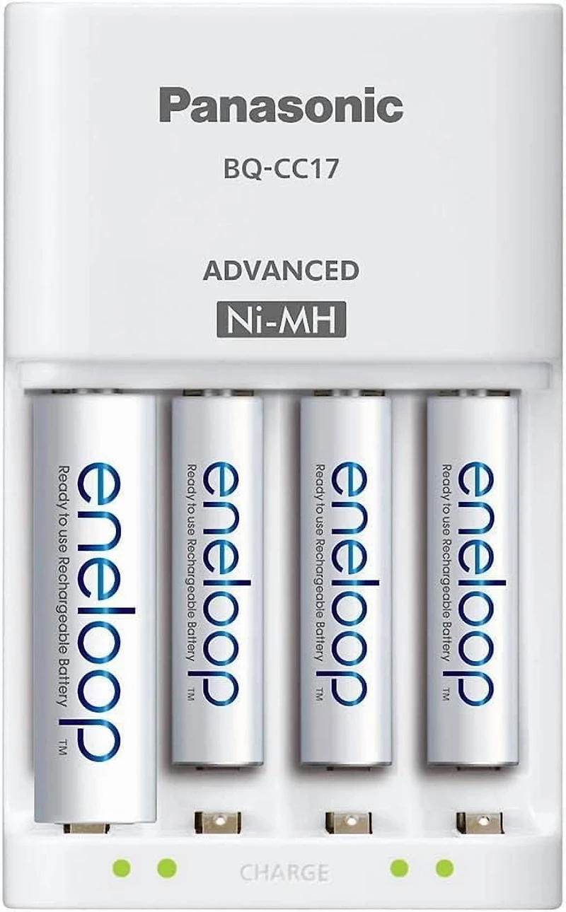 Panasonic Eneloop Lot de 4 chargeurs de batterie avec piles rechargeables AAA eneloop AAA 2100 cycles (Paquet de 4)