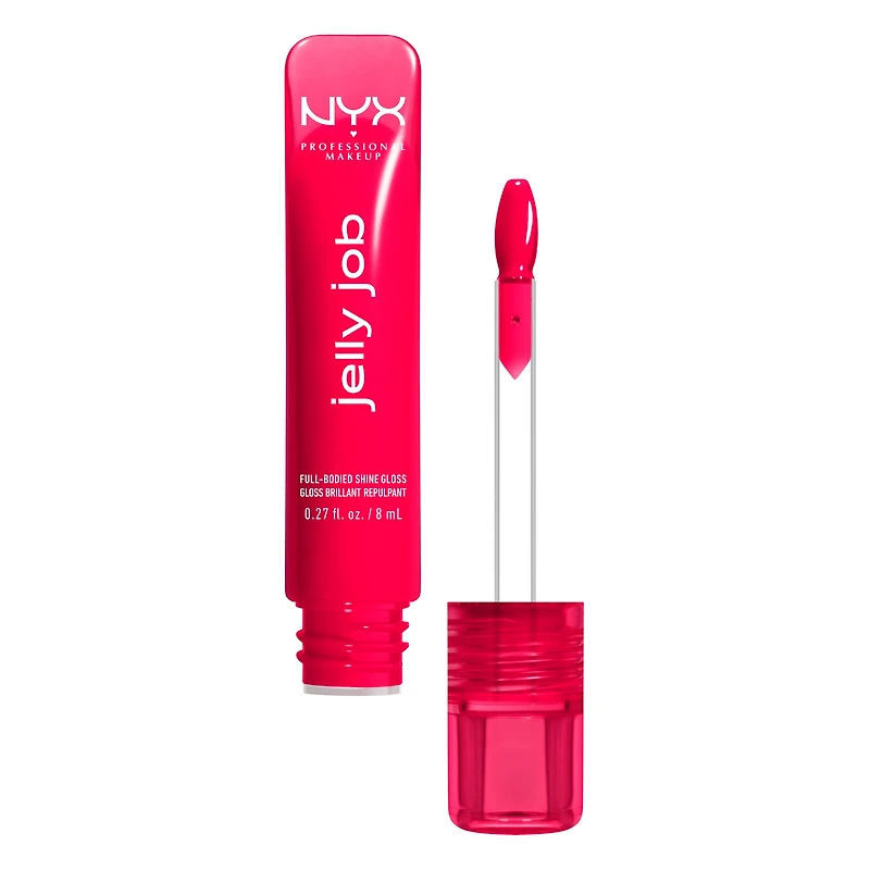 NYX Professional Makeup Lip Gloss, Jelly Job Full-Bodied Shine Gloss, Lip-Smoothing Shine