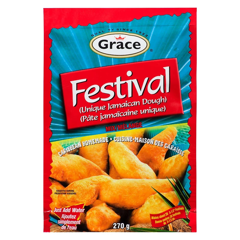 Mélange de pâte traditionnelle des Caraïbes Grace, 270g paquet Mélange de pâte traditionnelle des Caraïbes Grace, 270g Paquet