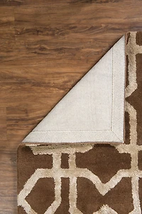 Aspire Wool X's Brown & Sand 8' x 11' Area Rug