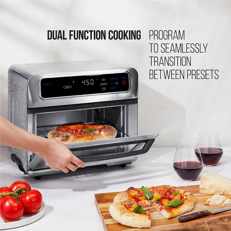 Chefman Toast-Air Fryer + Four, Acier inoxydable, 20 Litres