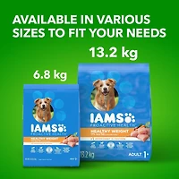 Nourriture sèche pour chiens adultes IAMS Healthy Weight avec poulet véritable