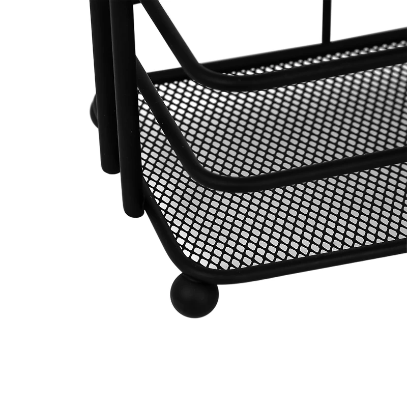 Era Tour de bain à trois niveaux Slim Mesh, noir 15.32x24.40po Tour de bain à trois niveaux