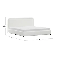 Better Homes & Gardens Juliet King Boucle Platform Bed, Ivory